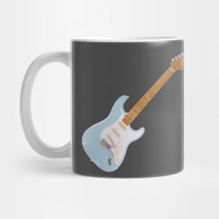 Watercolor blue stratocaster painting Mug